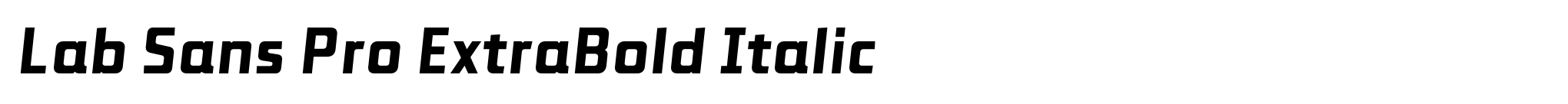 Lab Sans Pro ExtraBold Italic image